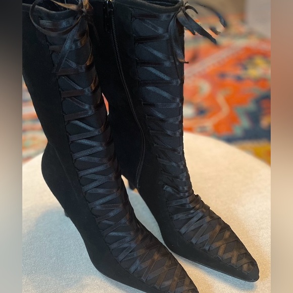 Beverly Feldman Corset Lace-Up Boots - Picture 2 of 9